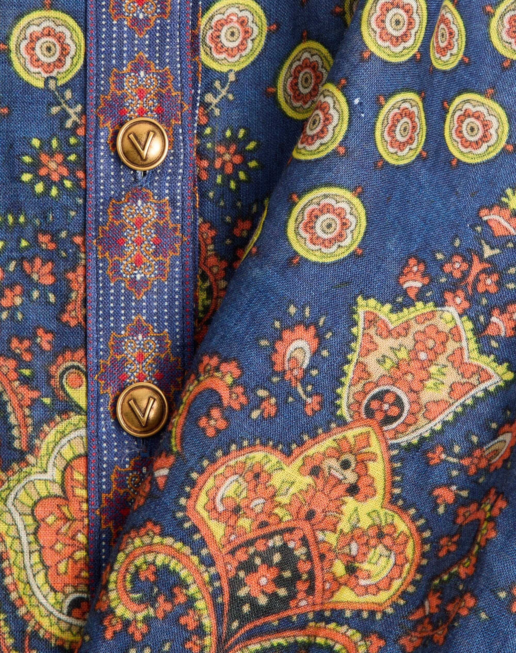 SHIRT IN LINO PAISLEY MEDAGLIONI VOYAGE IMAGINAIRE - 9