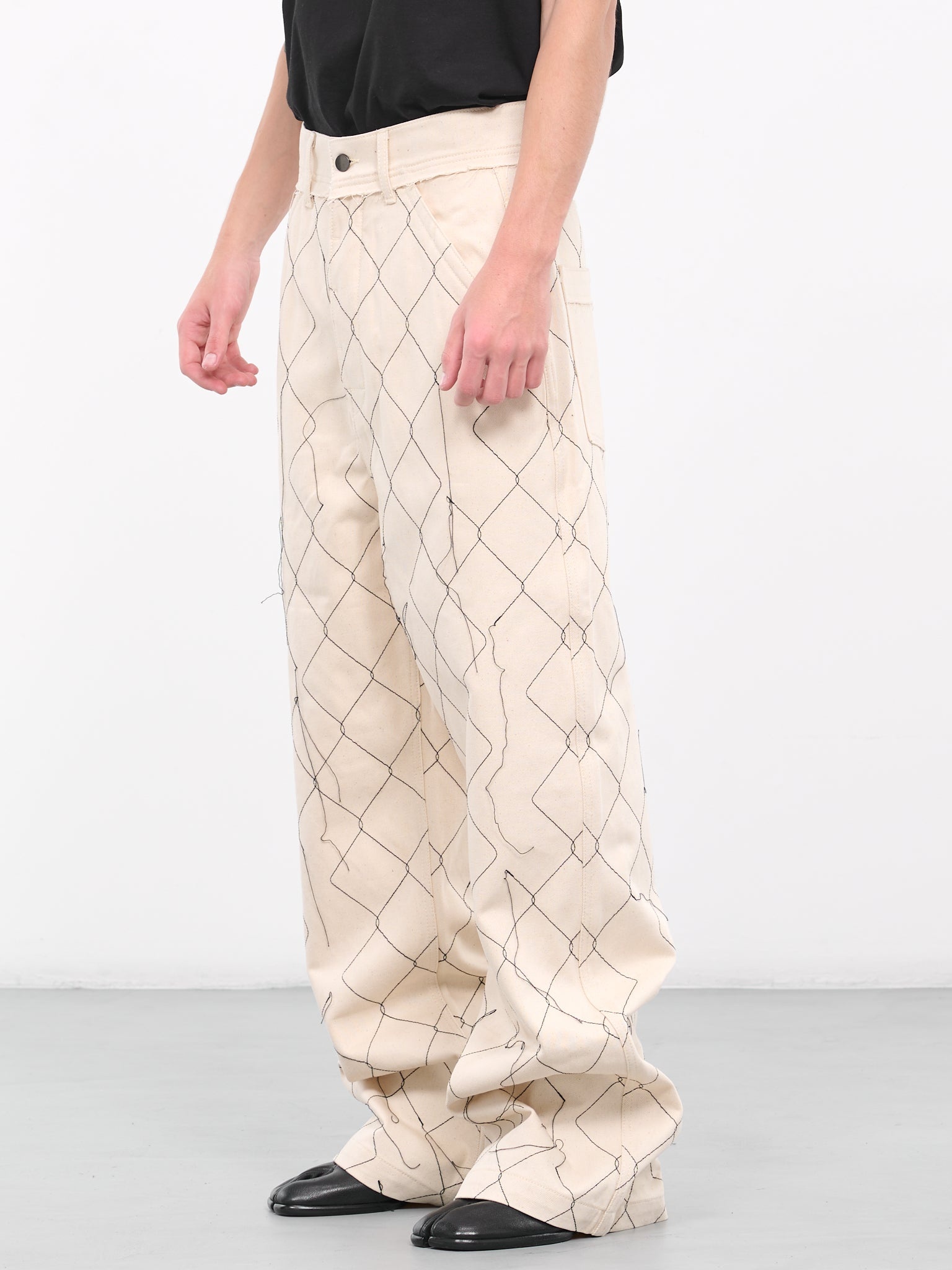 Big Fit Chain Link Denim Trousers - 2
