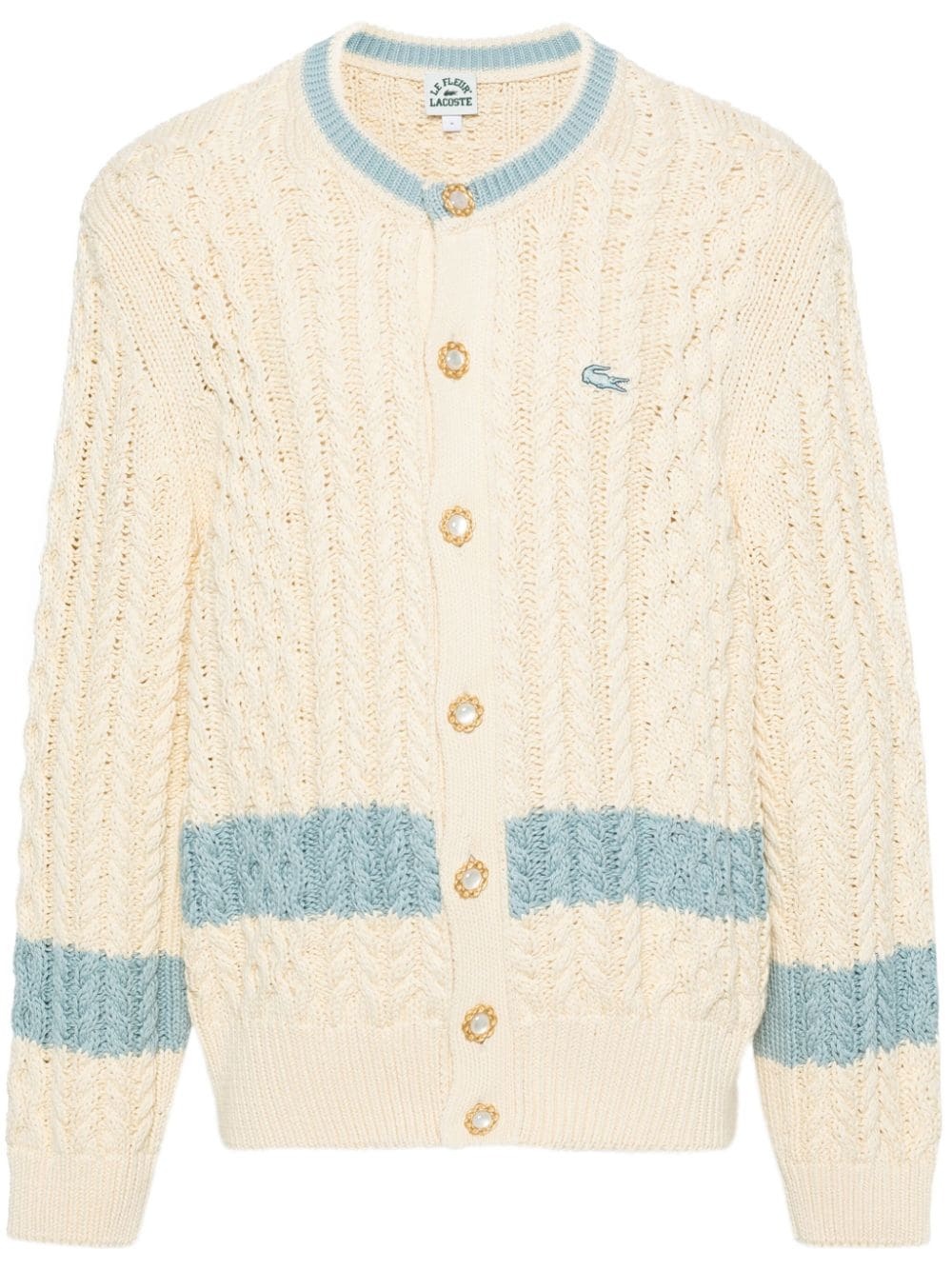 x Le Fleur cable-knit cardigan - 1