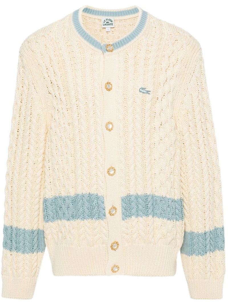 x Le Fleur cable-knit cardigan 1