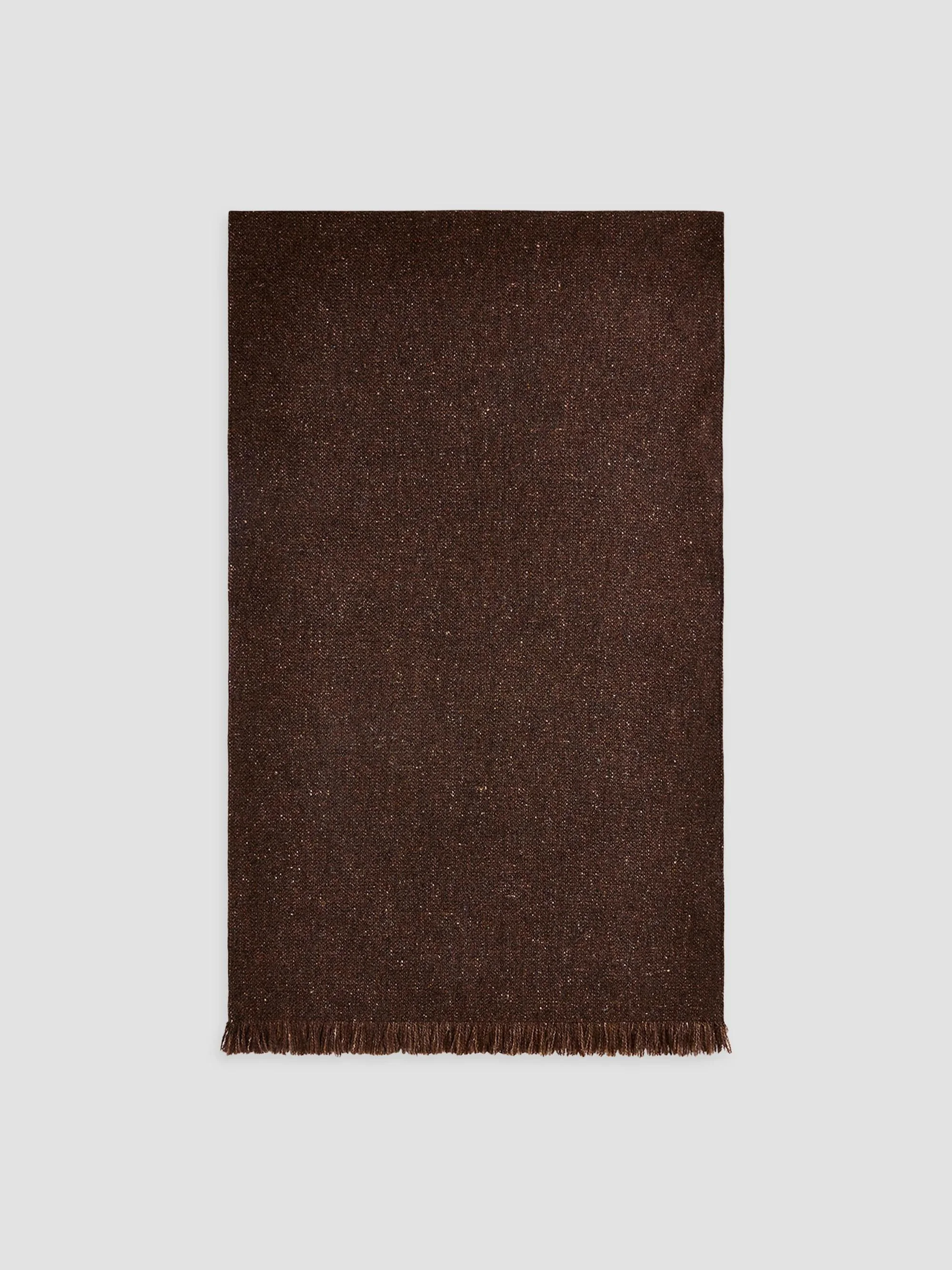 Women's Wool-Blend Donegal Tweed Fringe Scarf - Brown Multi - 1