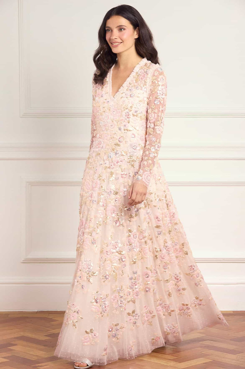 Needle & Thread Sequin Paradise V-Neck Gown outlook