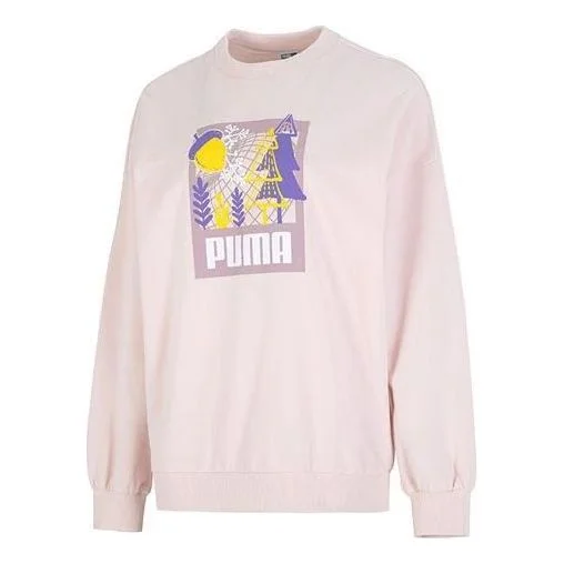 (WMNS) PUMA FF Bubble Sleeve Crew Neck Sweatshirt 'Pink' 538779-48 - 1