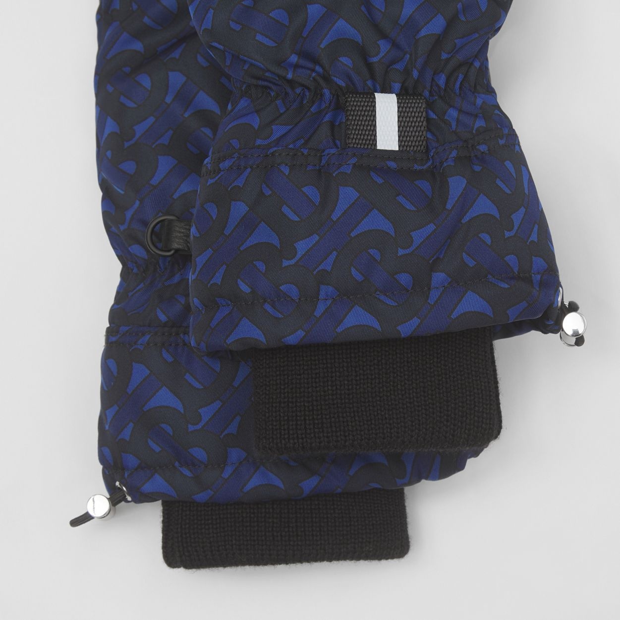 Monogram Print Nylon and Deerskin Gloves - 2