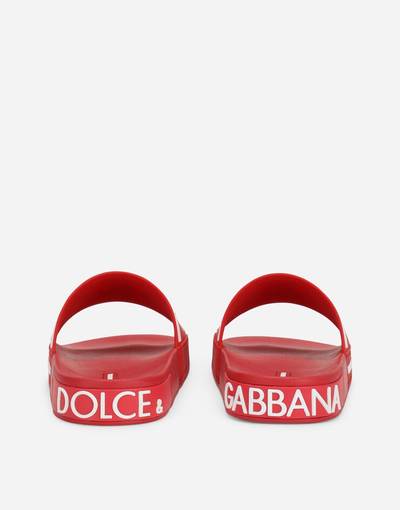Dolce & Gabbana Rubber beachwear sliders with DG logo outlook
