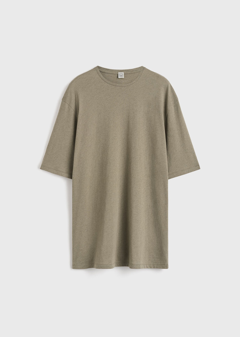 Relaxed tee dress taupe 1