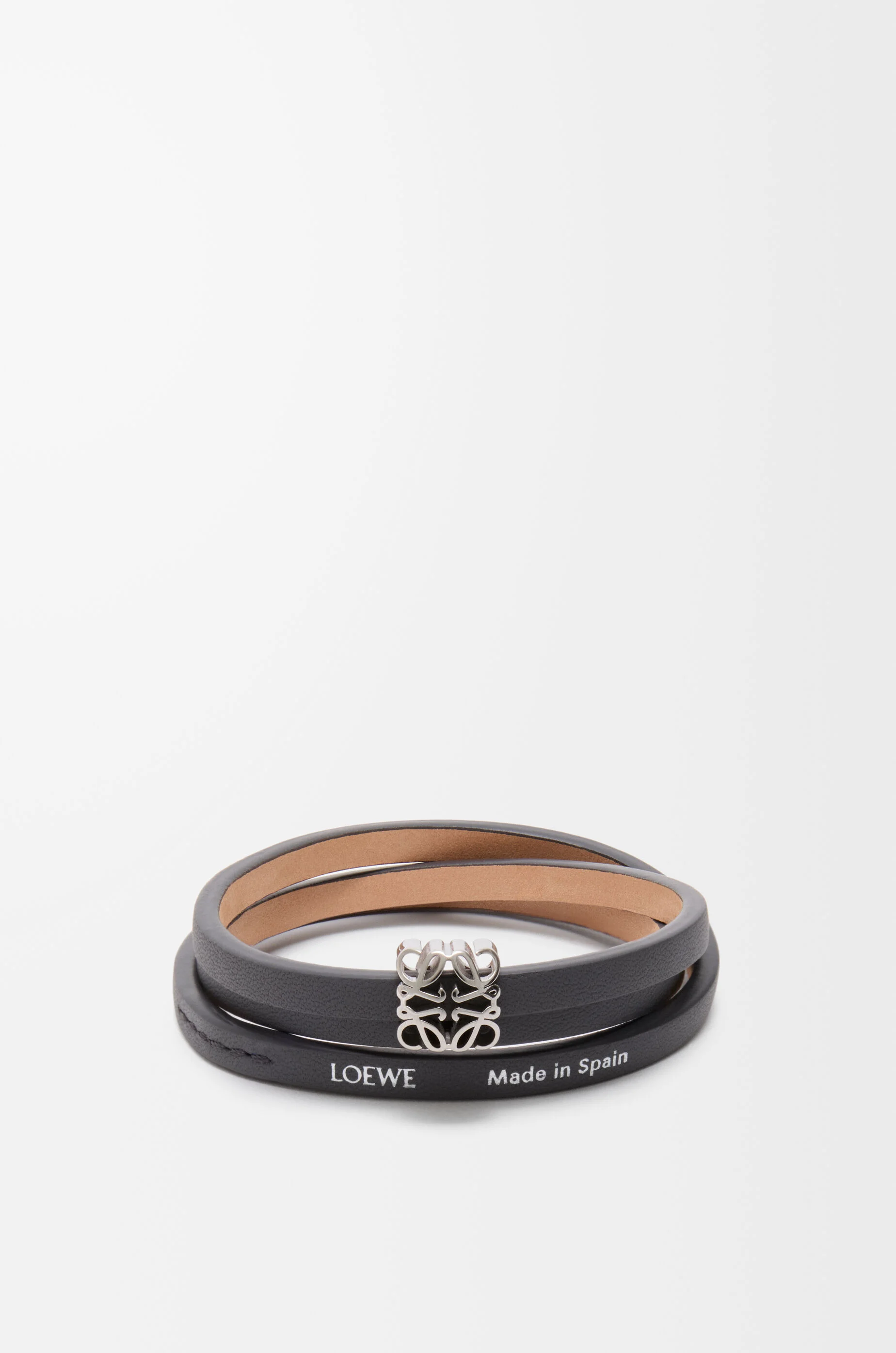 Anagram Bombé twist bracelet in calfskin - 1