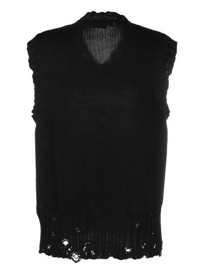 Marni distressed knitted tank top outlook