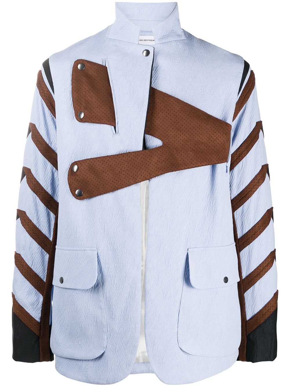 contrast panel side stripe jacket - 1