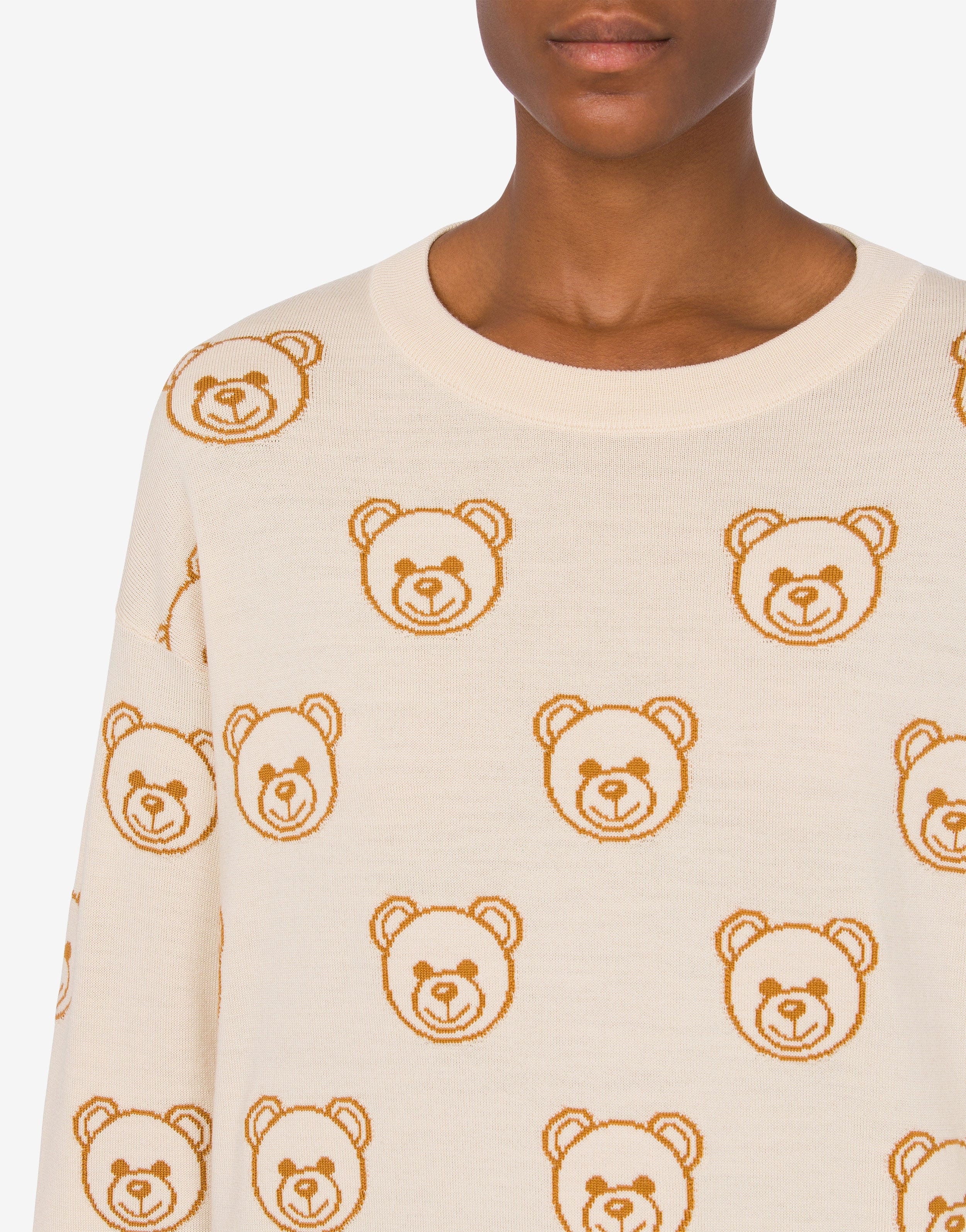 ALL-OVER TEDDY BEAR WOOL JUMPER - 4