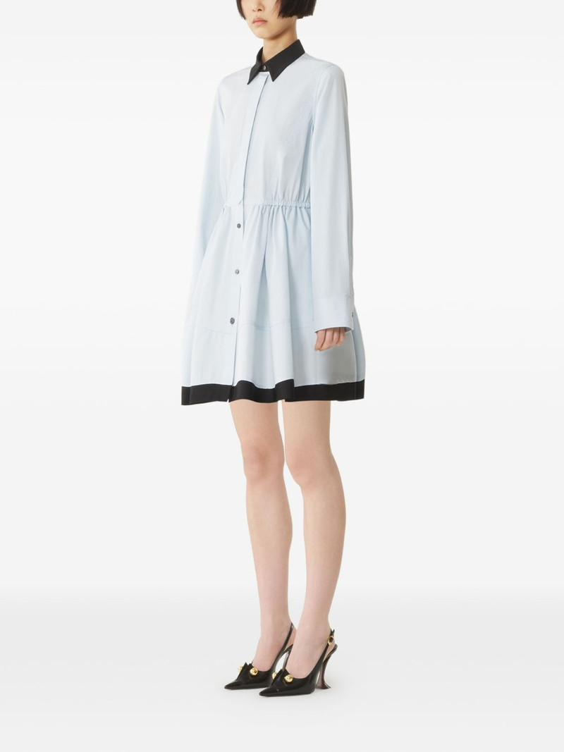 long-sleeve collared mini dress 3
