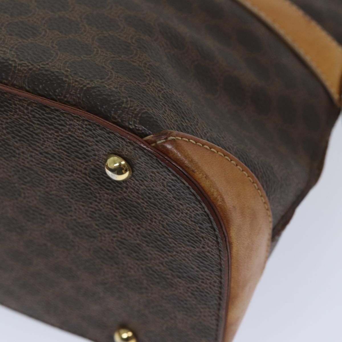 CELINE Macadam Canvas Hand Bag Pvc Brown - 9