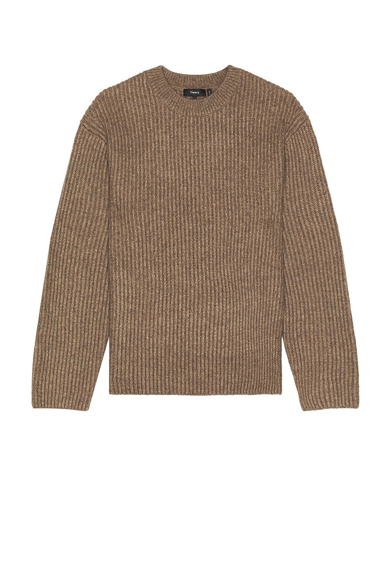 Theory Wool Cotton Long Sleeve Crew Neck Sweater outlook