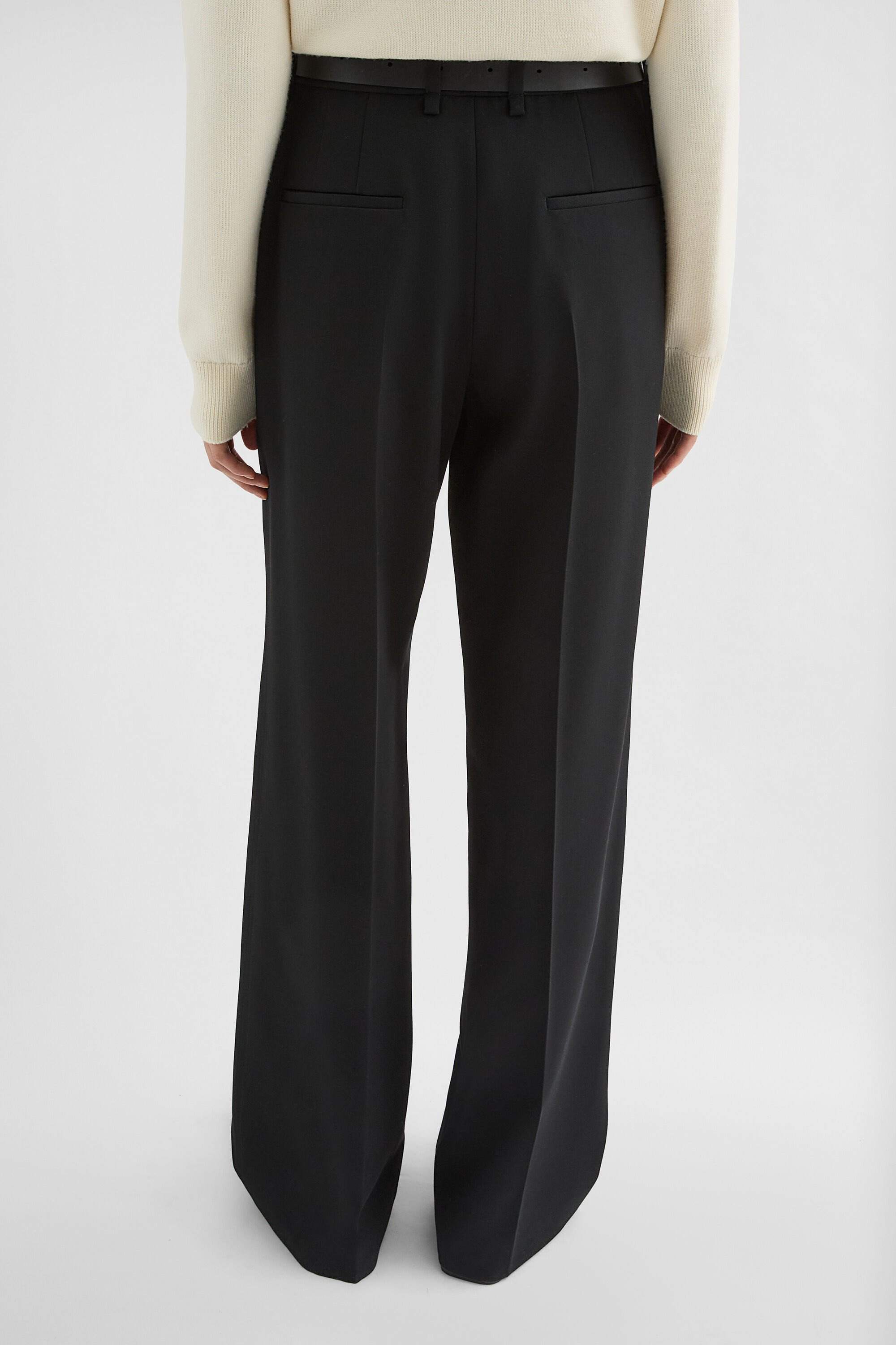 Wool Gabardine Tailored Trousers - 3