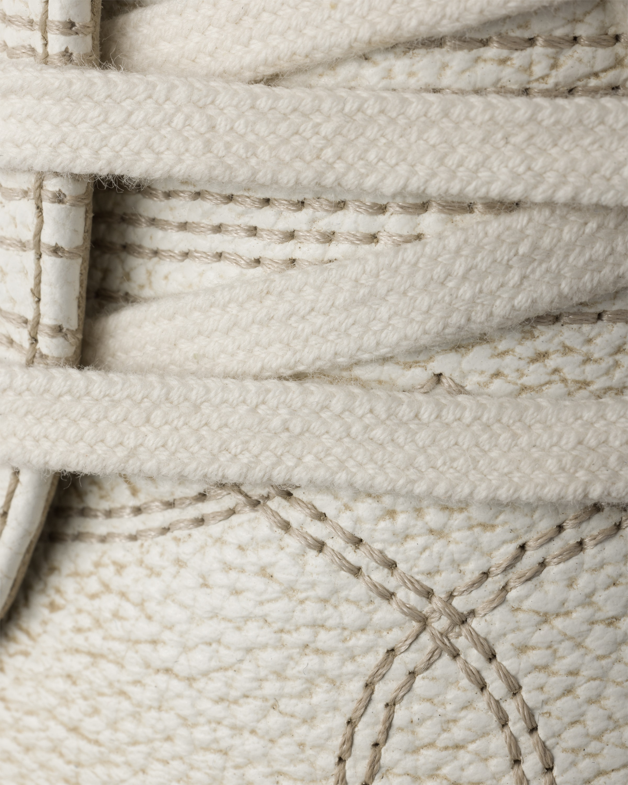 Aged-effect leather sneakers - 6