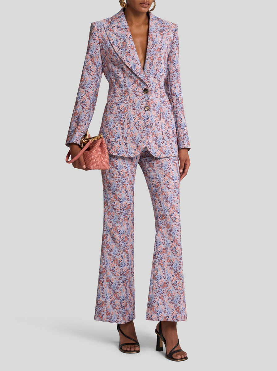 FLORAL STRETCH TROUSERS - 4