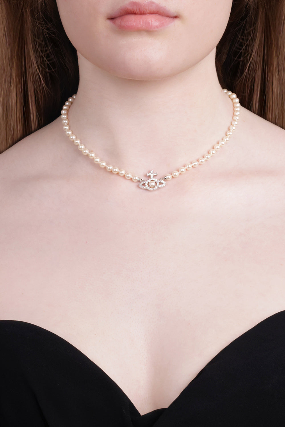 OLYMPIA PEARL NECKLACE | SILVER/CREAM ROSE PEARL - 3