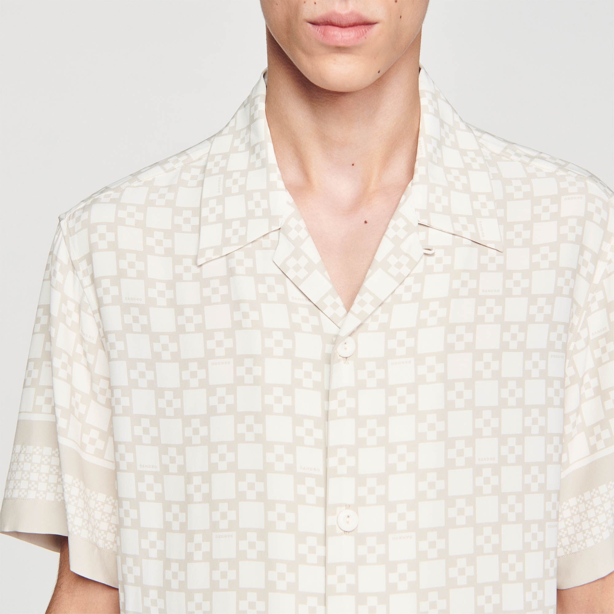 SQUARE CROSS SHORT-SLEEVED SHIRT - 4
