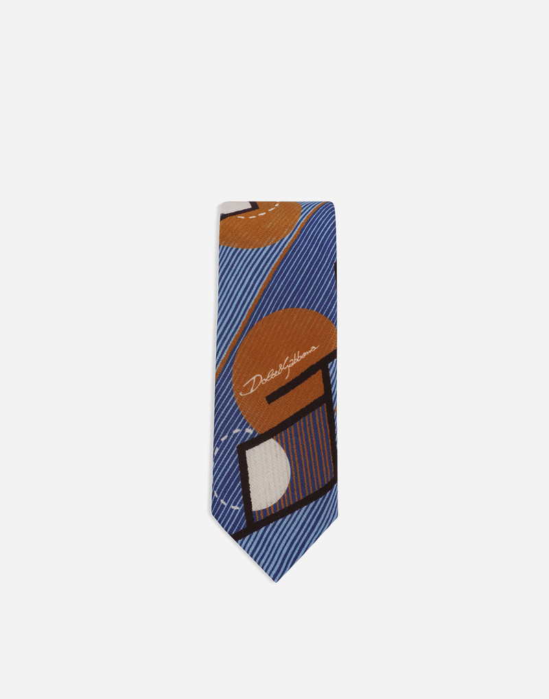 Dolce & Gabbana Printed silk crepe tie outlook