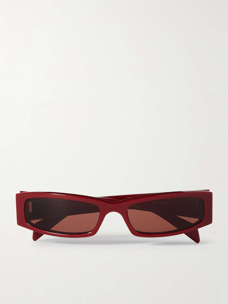Rectangular-Frame Acetate Sunglasses - 1