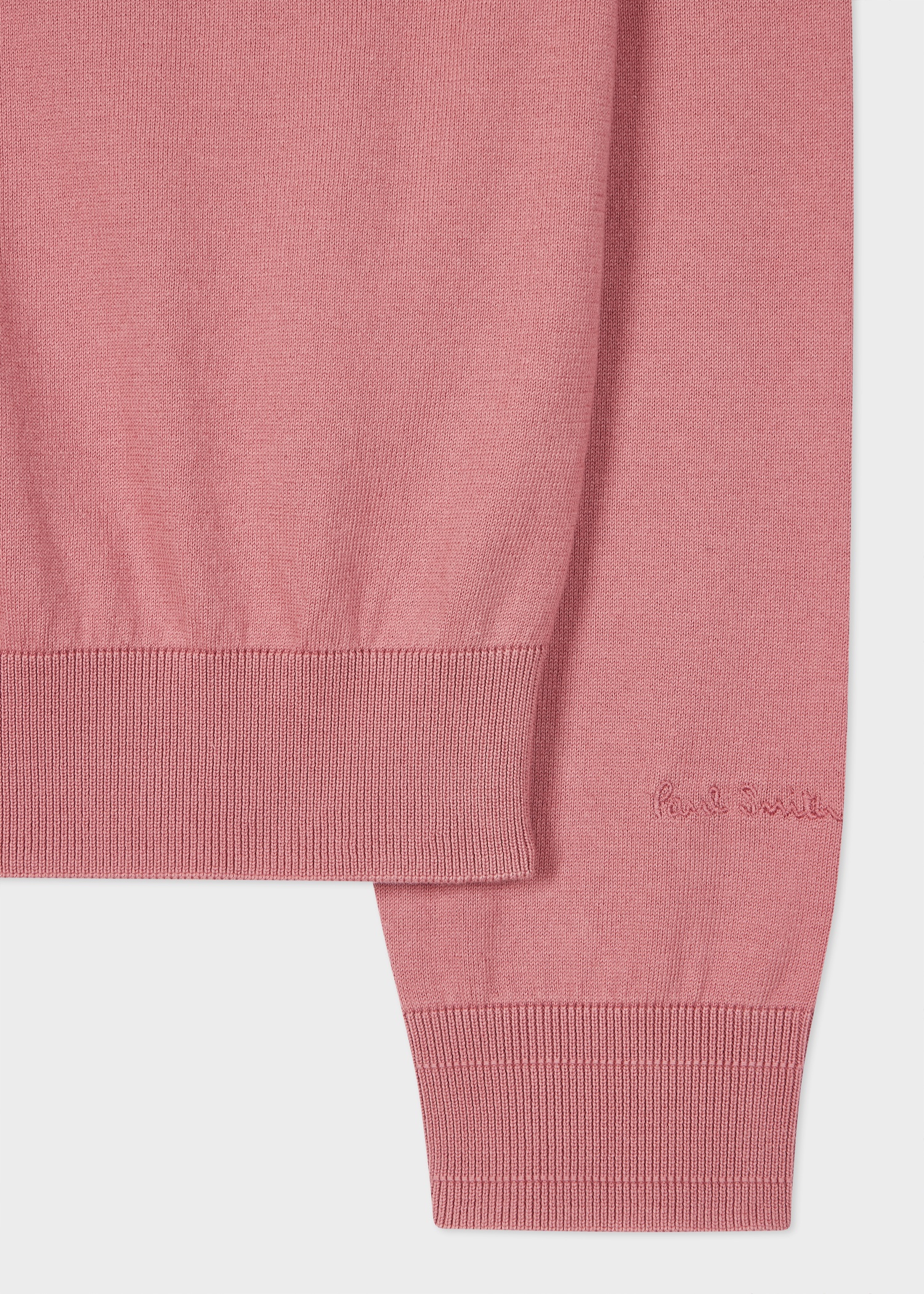 Dusky Pink Organic Cotton Crew Neck Sweater - 2