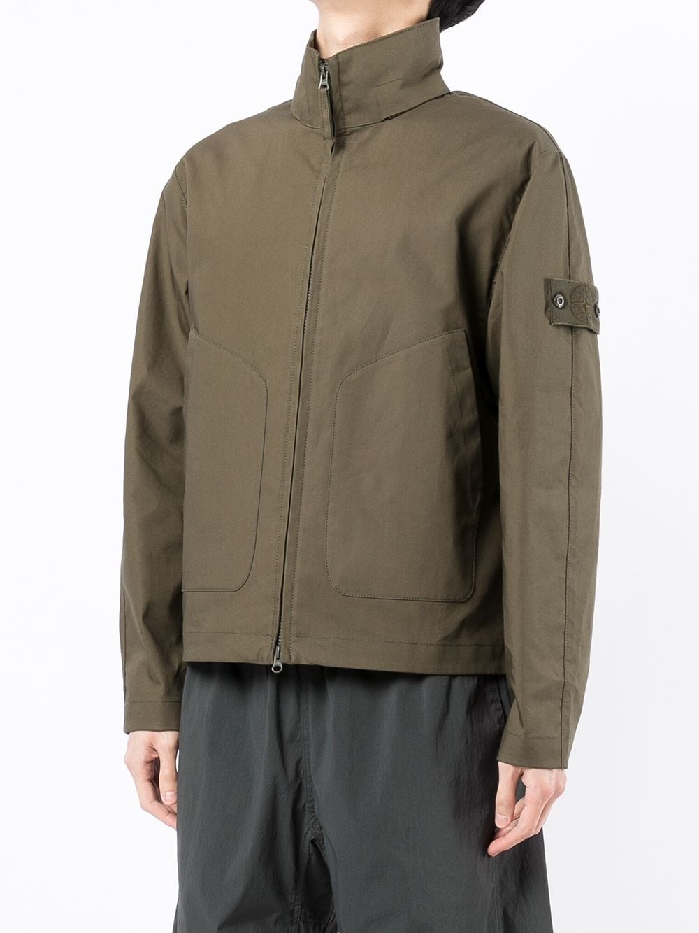 Compass-patch funnel-neck jacket - 3