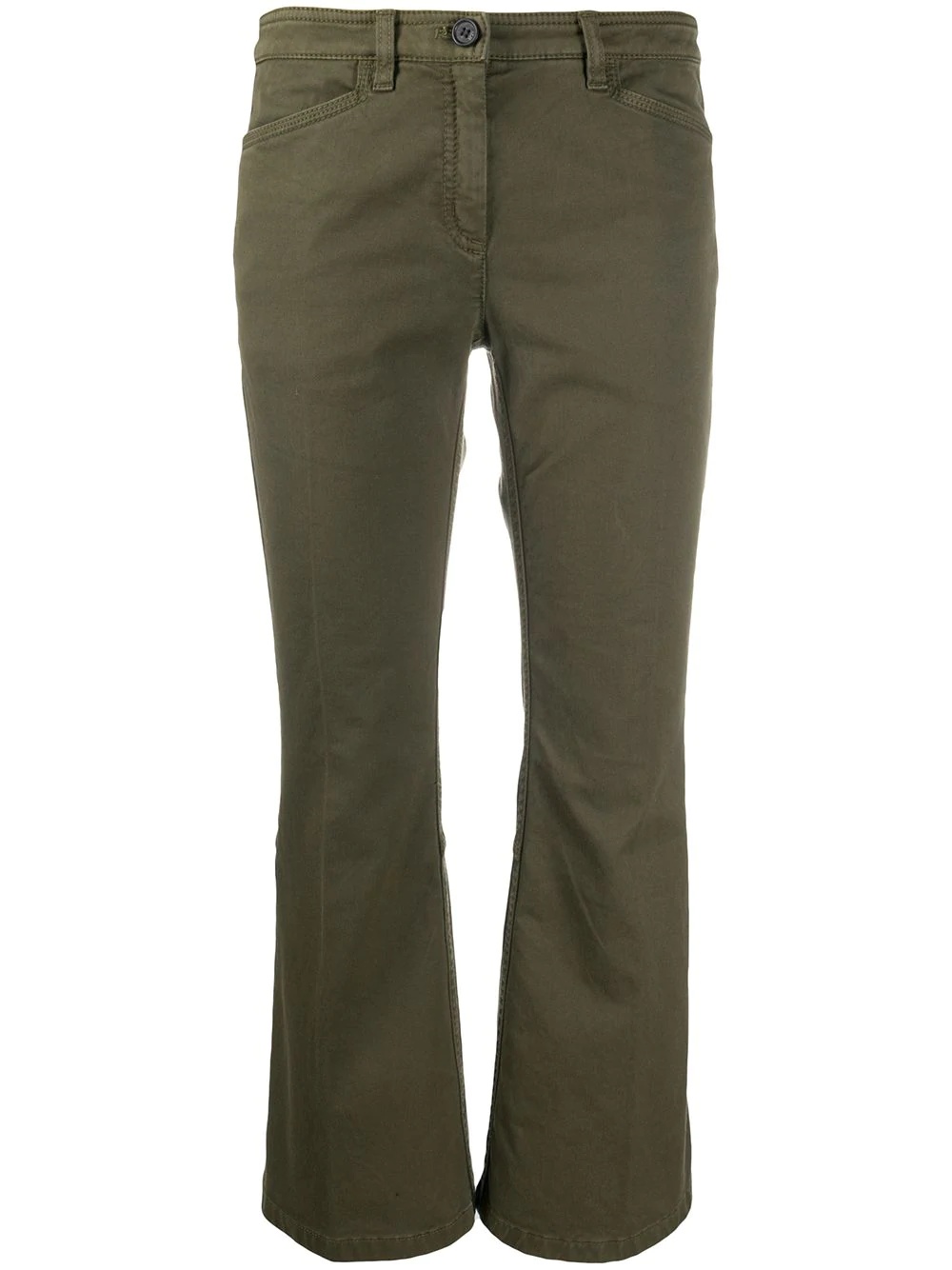 cropped kick-flare trousers - 1