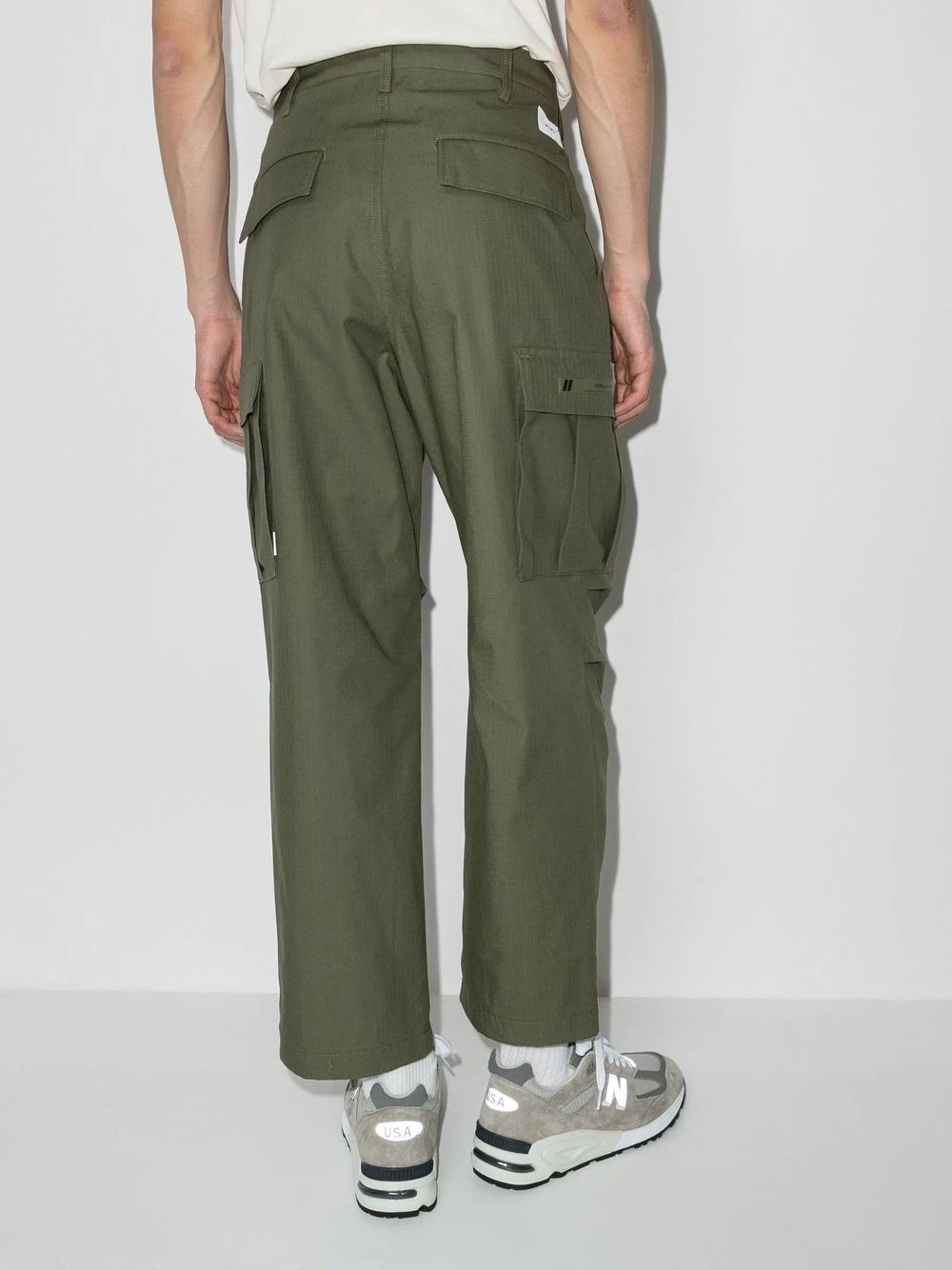 straight-leg cargo trousers - 3