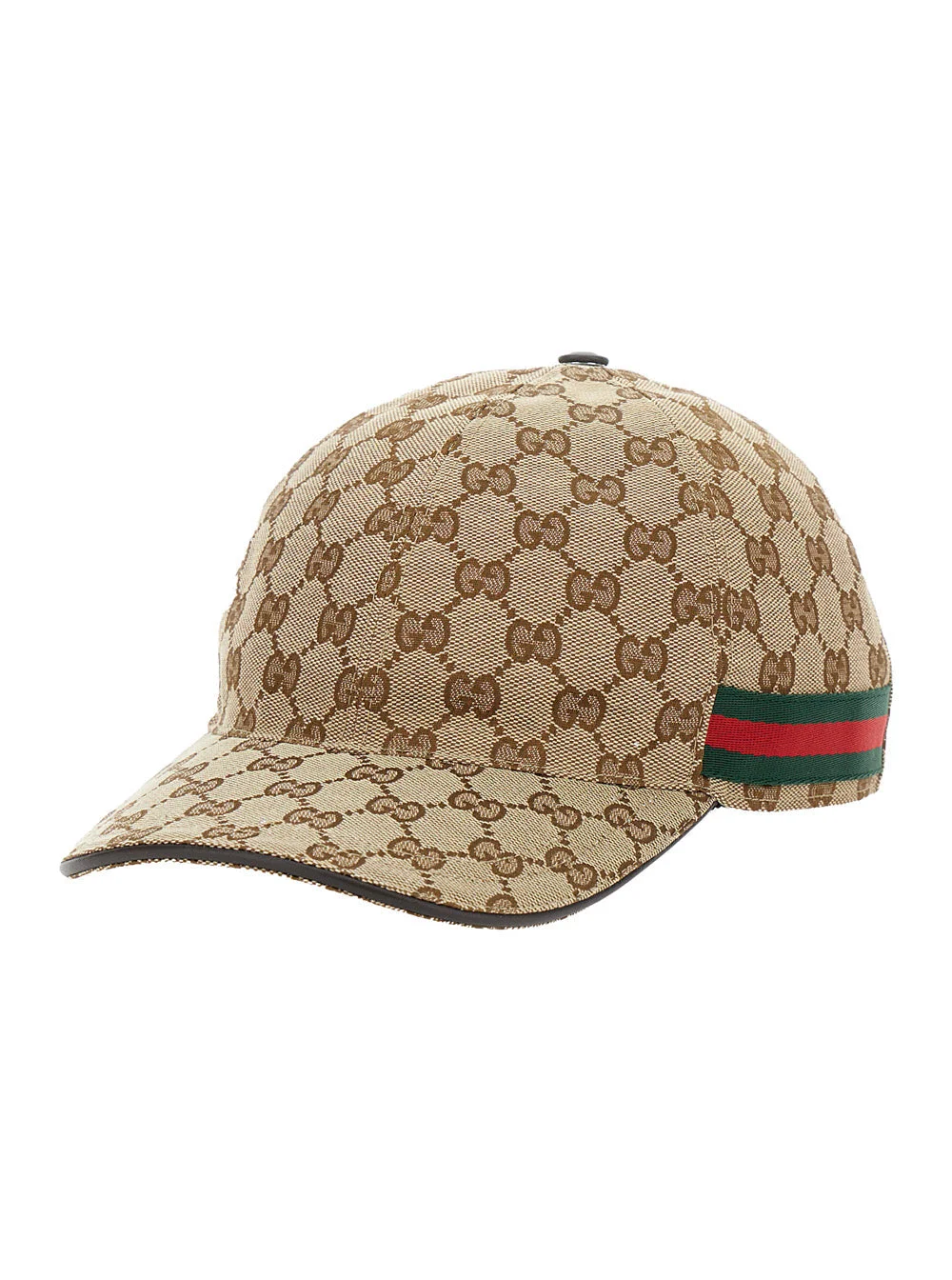 Gucci Men Beige Baseball Cap With Web Detail On The Side In Gg Canvas Man - 1