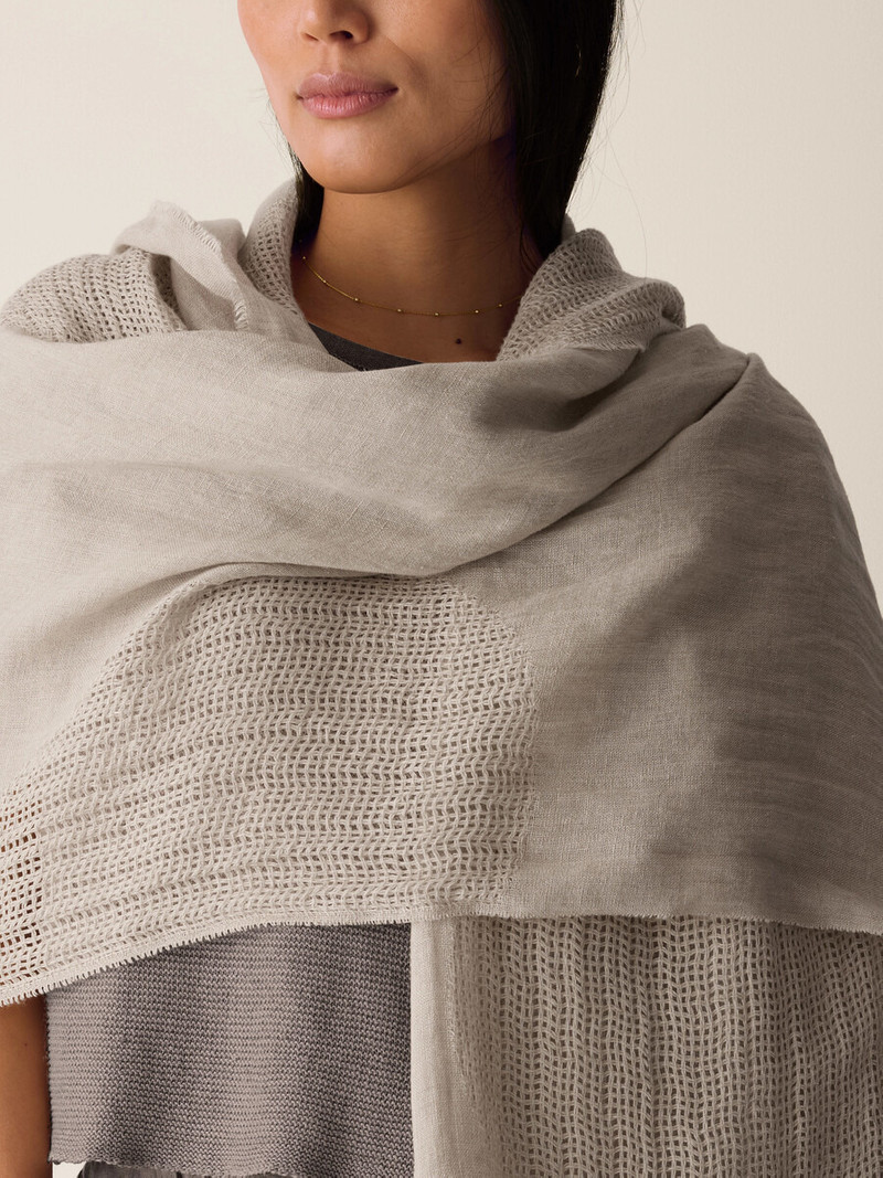Organic Linen Circles Scarf 4