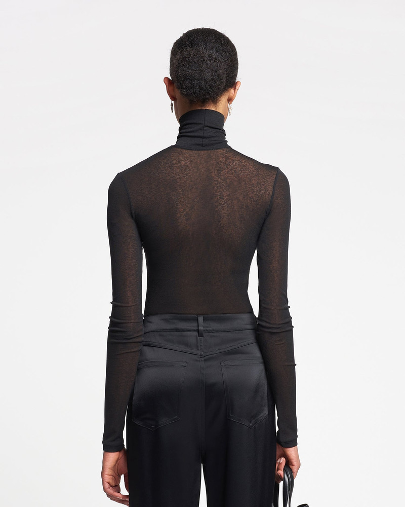 Nanushka Mesh-Jersey Turtleneck Top outlook