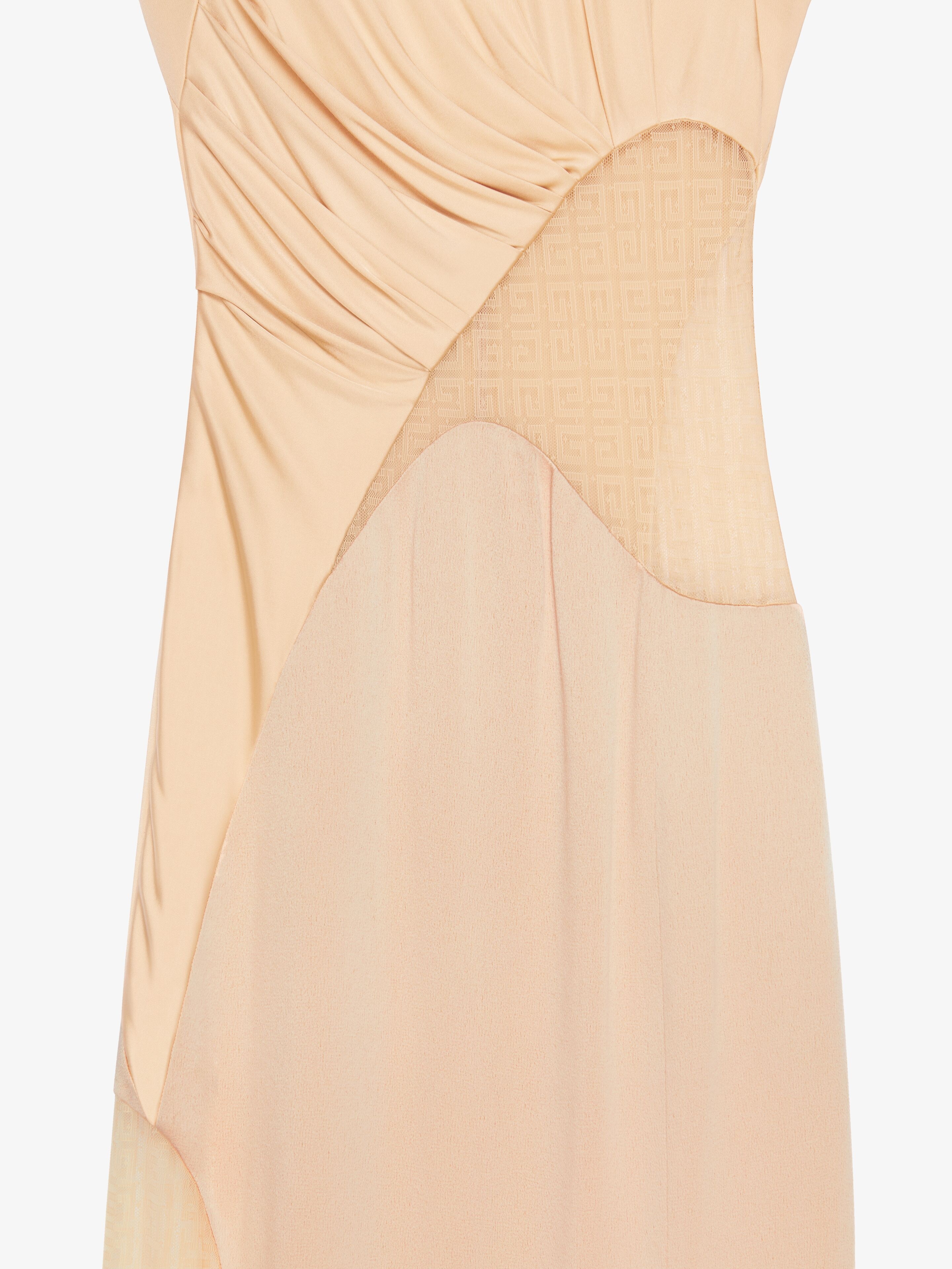 EVENING SATIN DRESS AND 4G LACE - 5