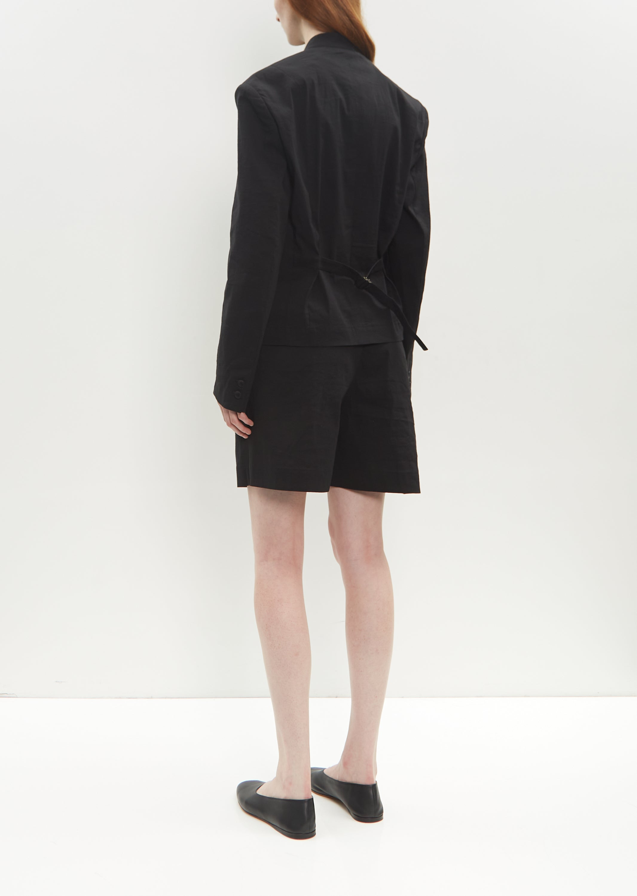 Washi Paper Ensemble U Jacket — Black - 3