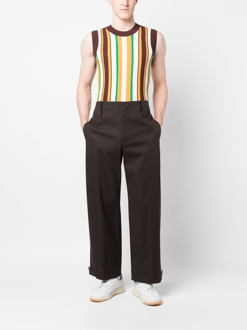 WALES BONNER Scale striped knitted vest outlook