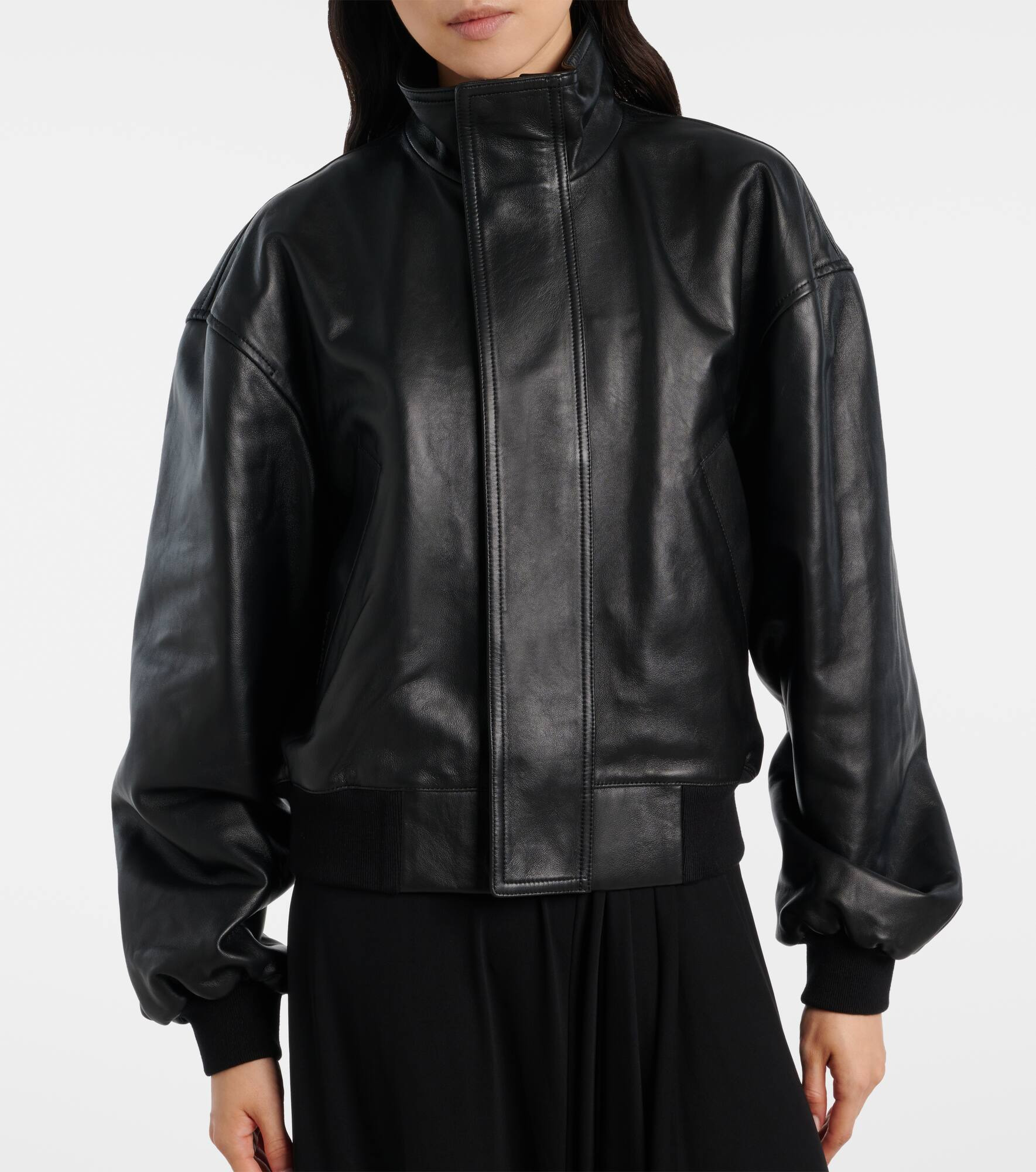 Leather blouson - 6