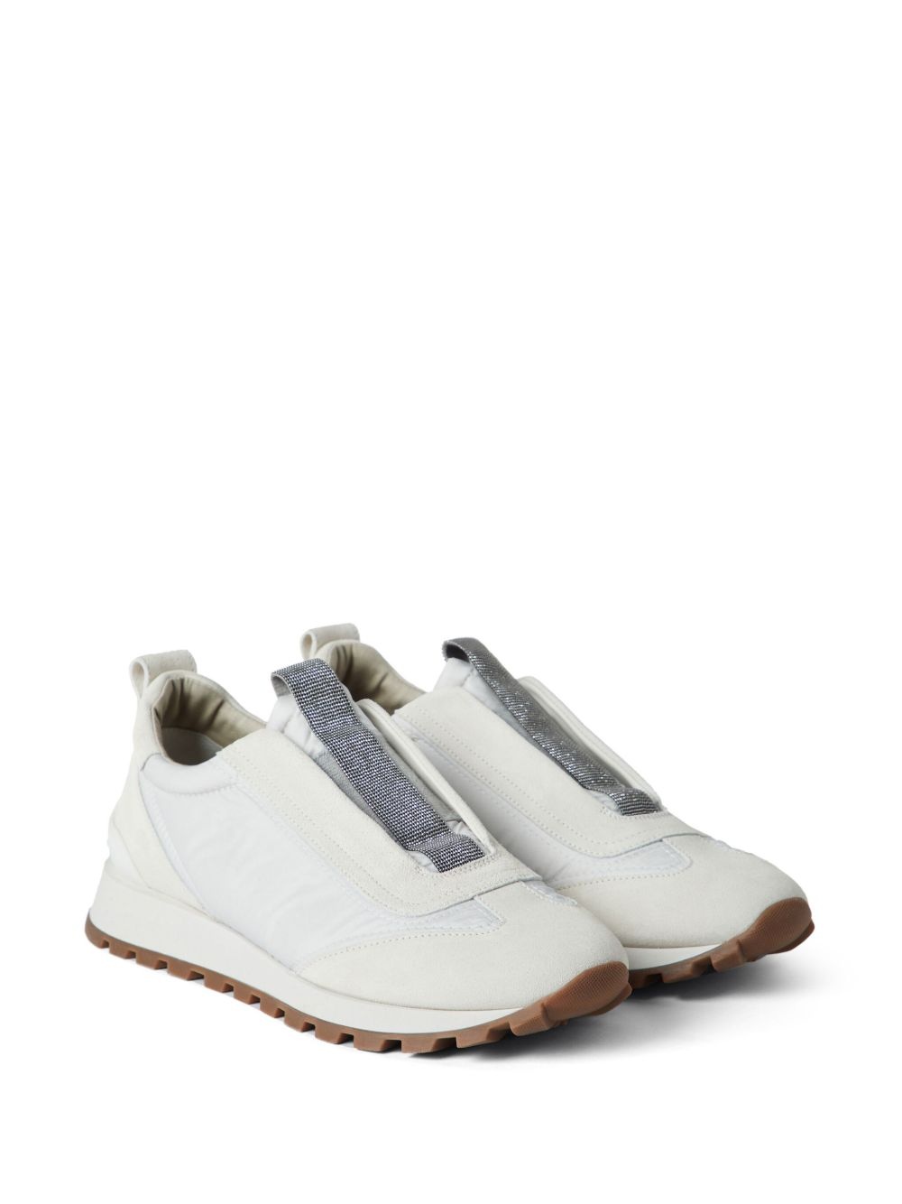 bead-embellished low top sneakers - 2