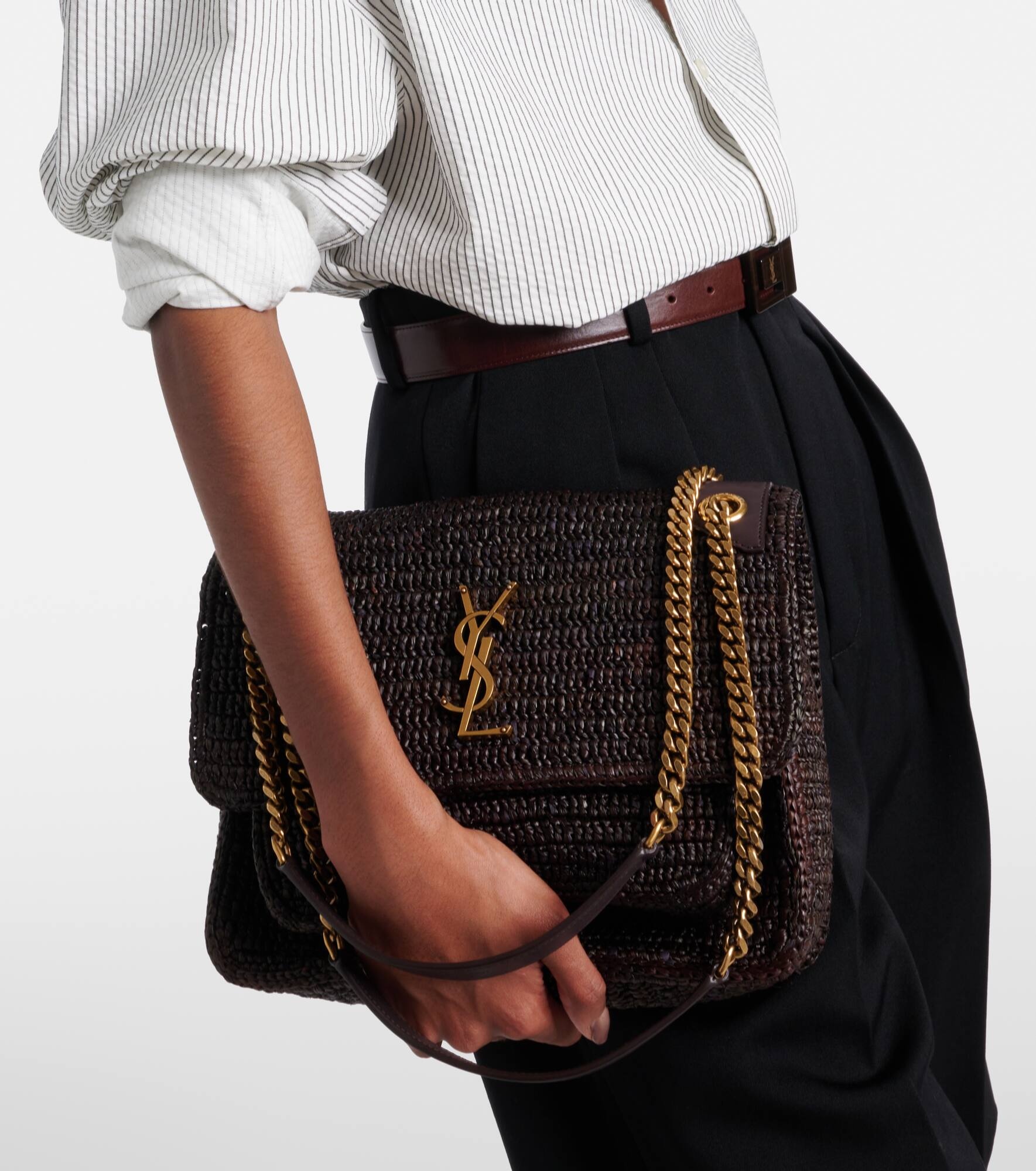 Niki Medium raffia shoulder bag - 2