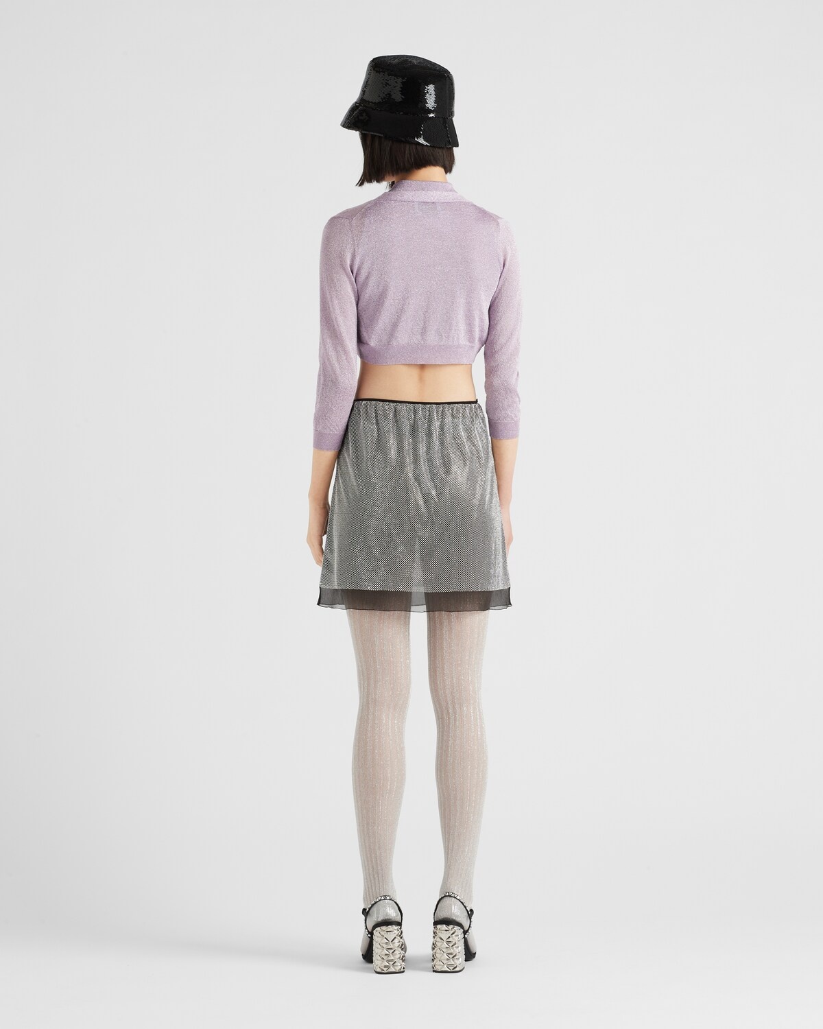 Cropped lurex cardigan - 5