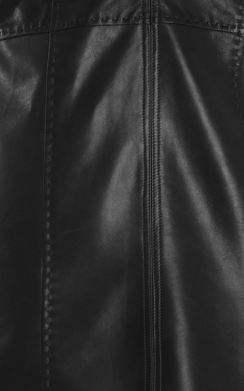 Marta Plunging Leather Mini Dress black 5