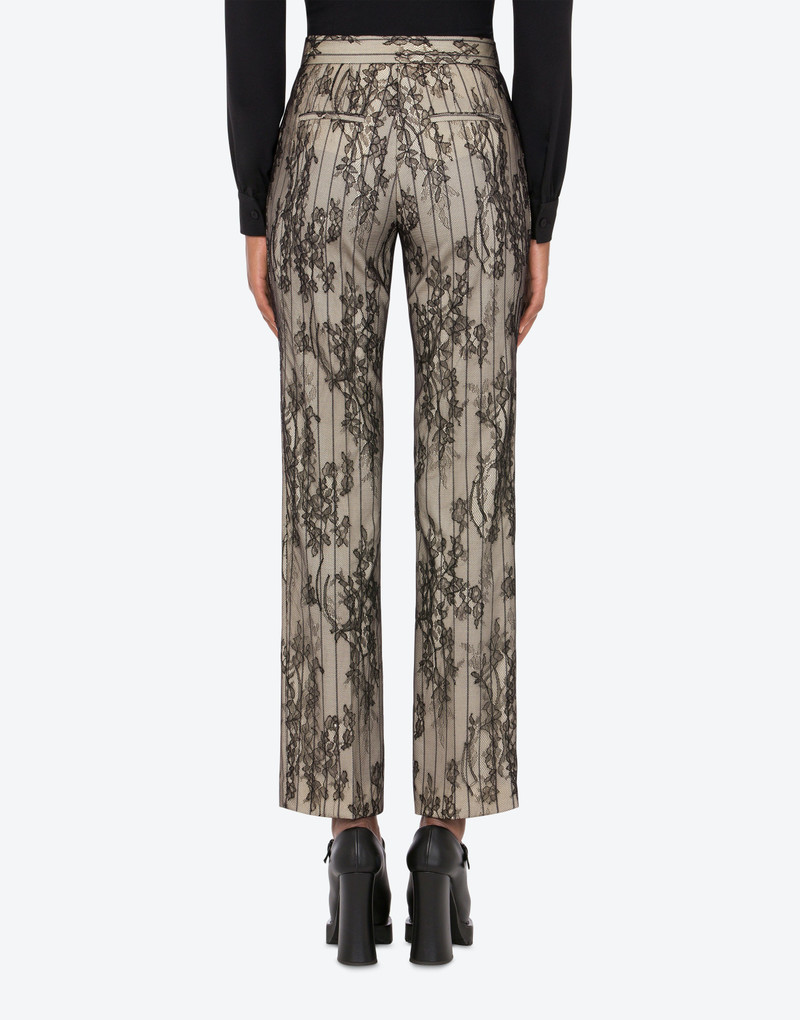 LACE STRIPED TROUSERS 3
