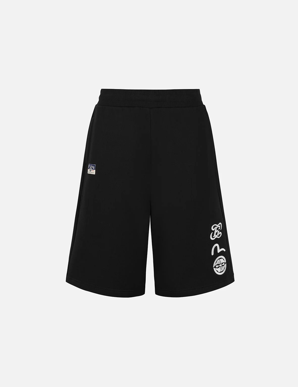 Kamon and Seagull Embroidery Fashion Fit Sweatshorts - 1