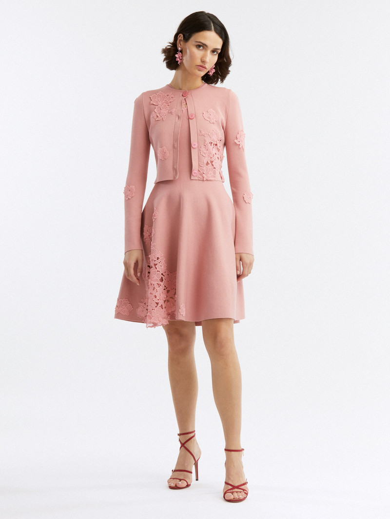 Oscar de la Renta CROPPED GUIPURE LACE CARDIGAN outlook