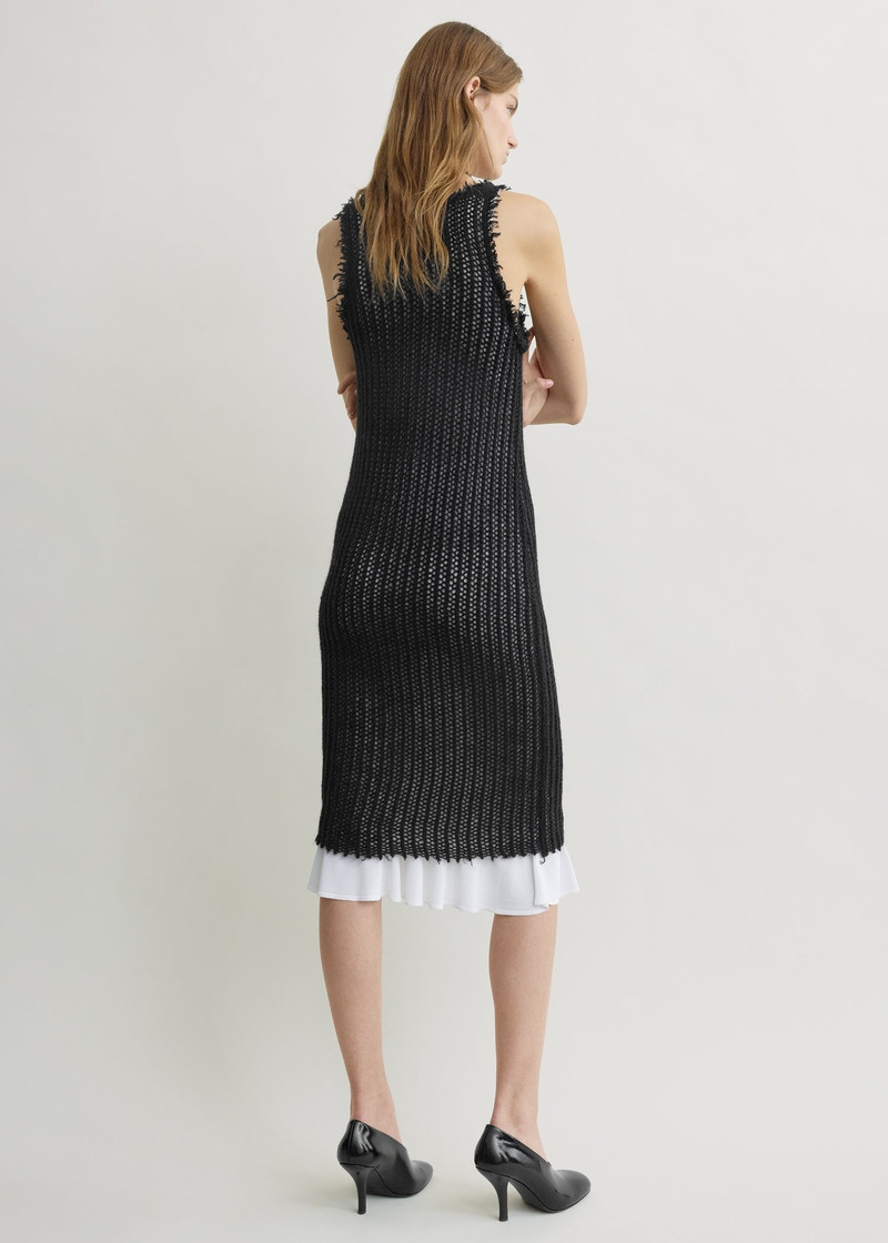 Mohair knit tank dress black 4