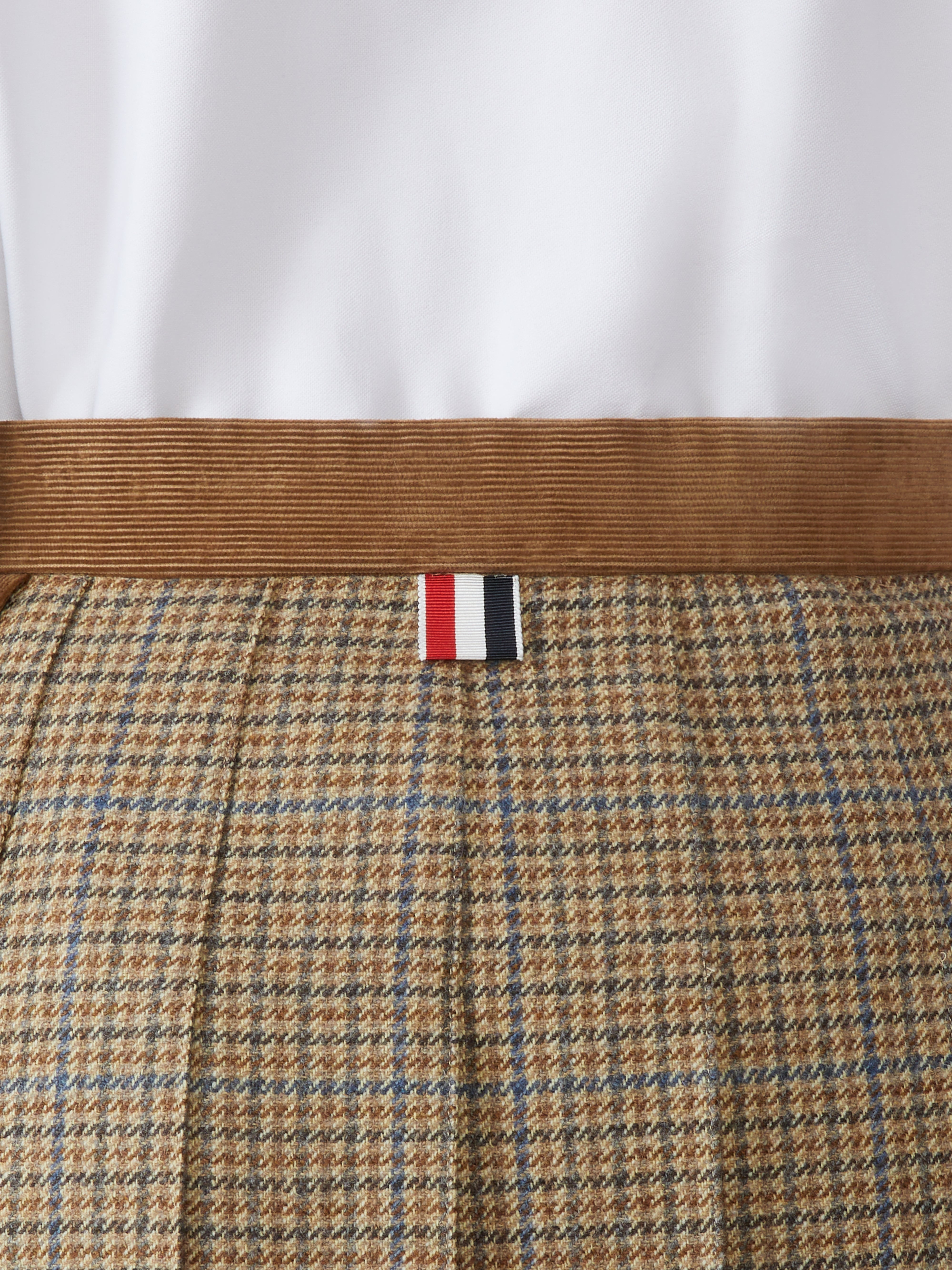GUNCLUB CHECK CHEVIOT TWEED PLEATED MINI SKIRT - 7