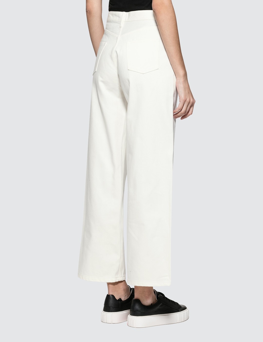 LYDIA IVORY WIDE LEG JEANS - 3