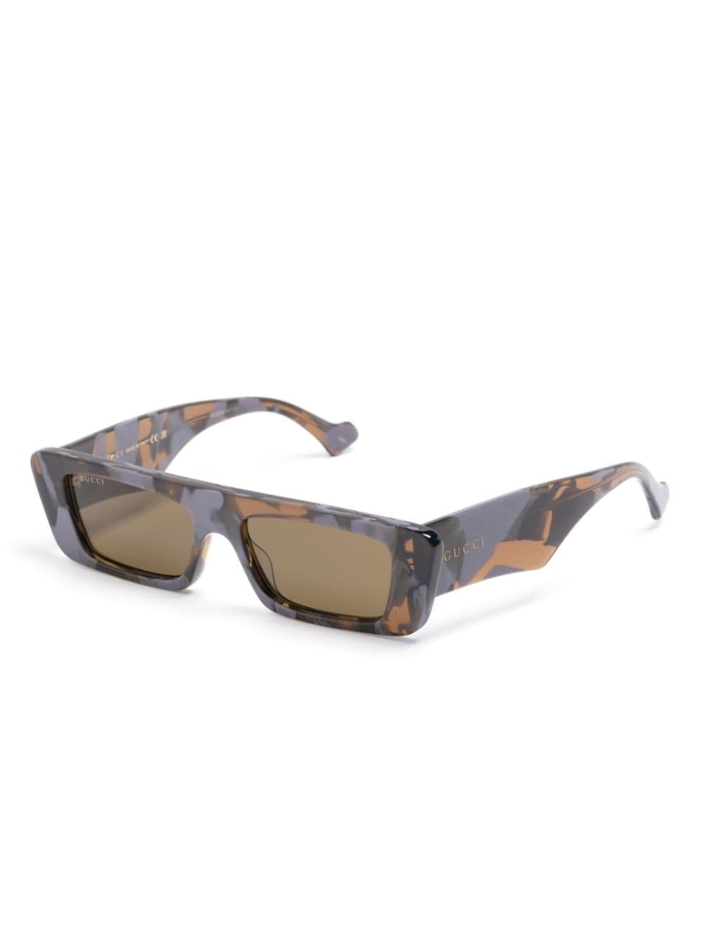 tortoiseshell rectangle-frame sunglasses - 2