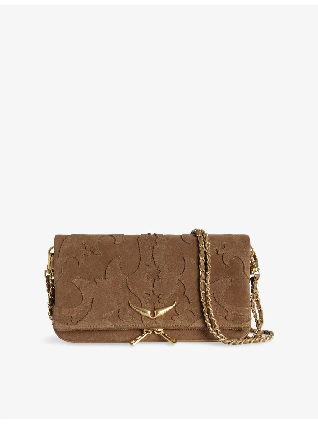Rock Western Suede-Leather Clutch Bag - 1