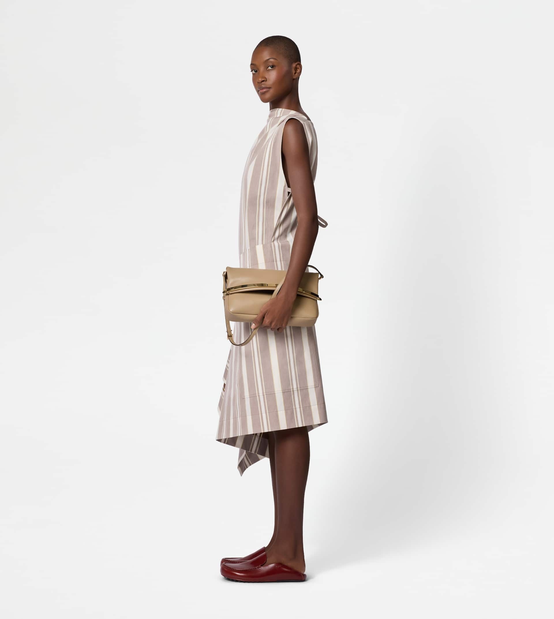 FLAP BAG IN LEATHER SMALL - BEIGE - 9