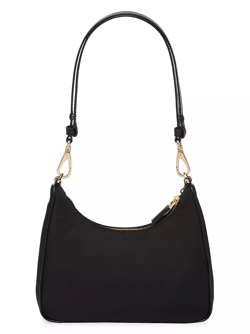 【PRADA】RE-NYLON AND BRUSHED LEATHER MINI BAG Prada Re-Nylon and brushed leather mini-bag | REVERSIBLE