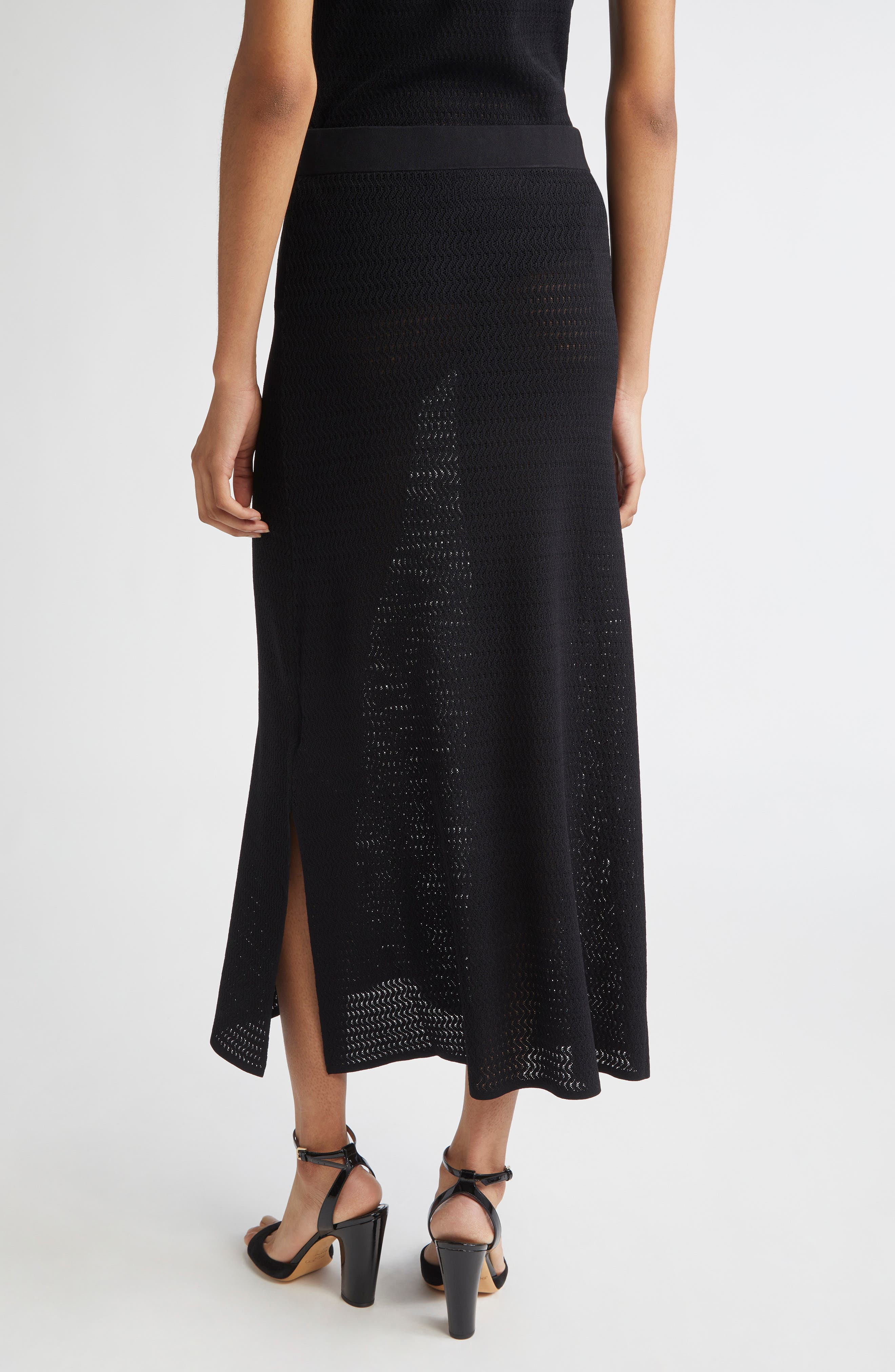Victoria Beckham Midi Sweater Skirt in Black at Nordstrom - 3